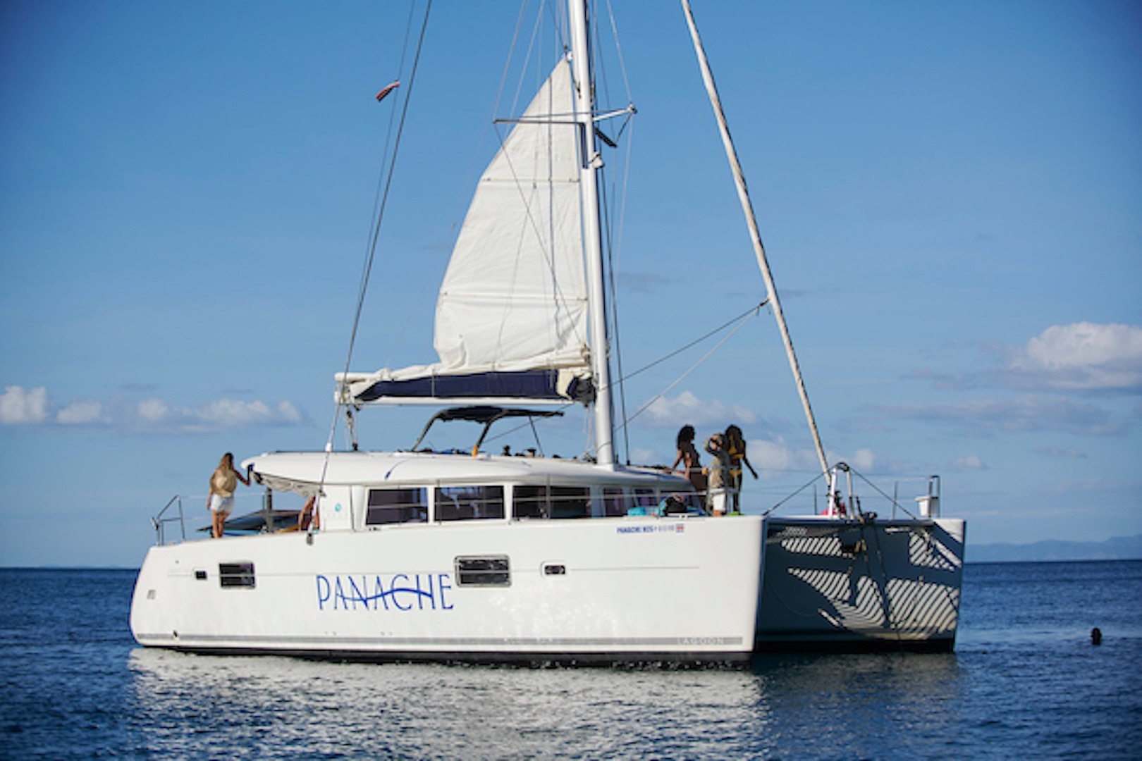 Catamaran sailing off the Guanacaste coast